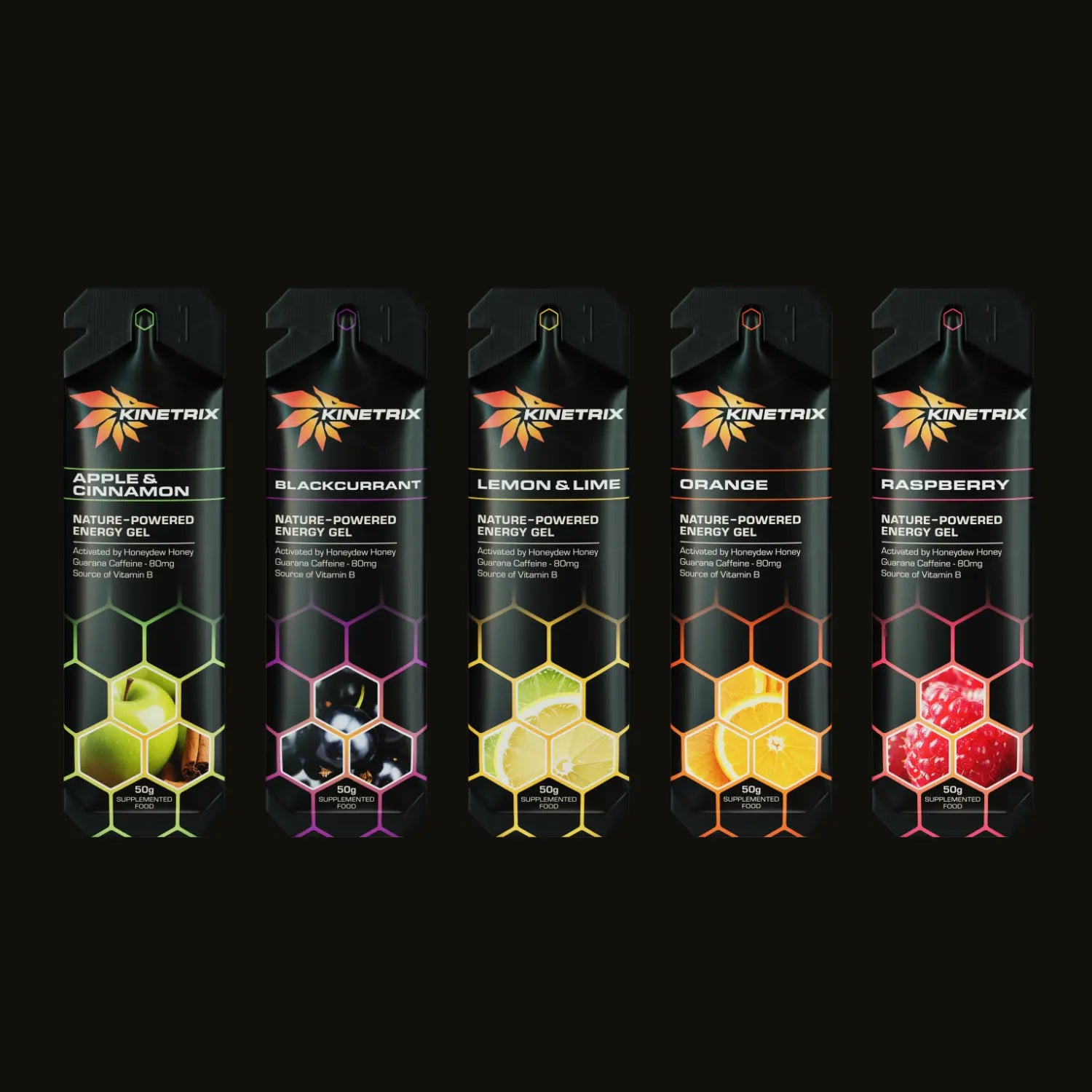 Kinetrix Endurance Energy Gels 5-Flavour Sample Pack